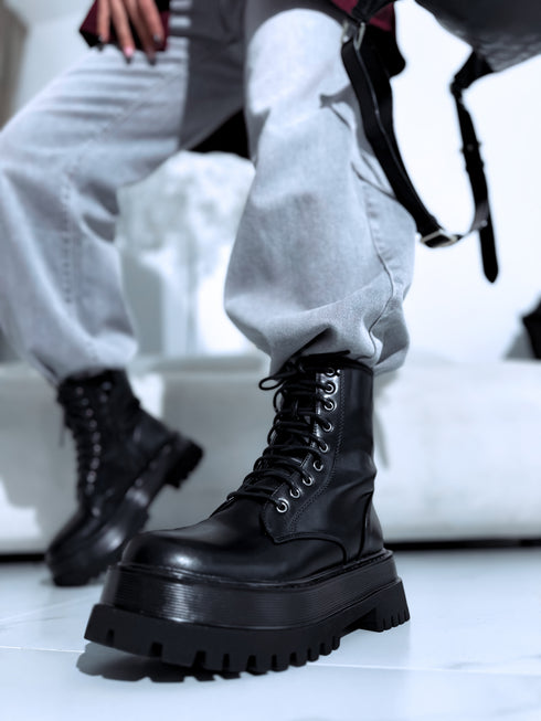 ЧЁРНЫЕ сапоги "SILENT" Y2093